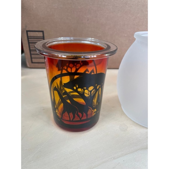 Partylite Savannah Sunrise Tealight Holder 3 Piece Giraffe Elephant P8756 NIB - Picture 2 of 7